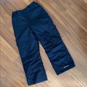 Boys Columbia Black Ski Snow Pants Grow System Adjustable Leg Length size 14/16